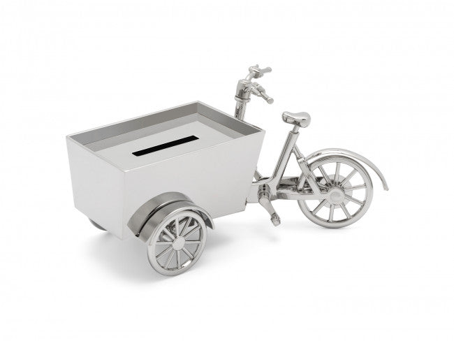 Zilverstad - Spaarpot Bakfiets  6165061  verzilverd