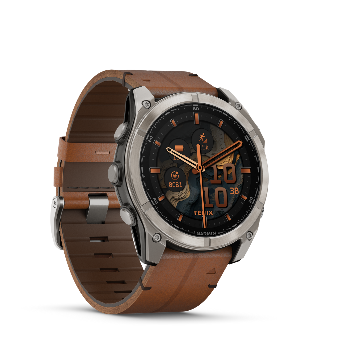 39771cc1692987ef2c55f9feaebec9ab9e3865d6_Fenix8_51_HR_Titanium_Leather_Front_right_0015_fenix8_wf_51mm_exclusive_bare.png