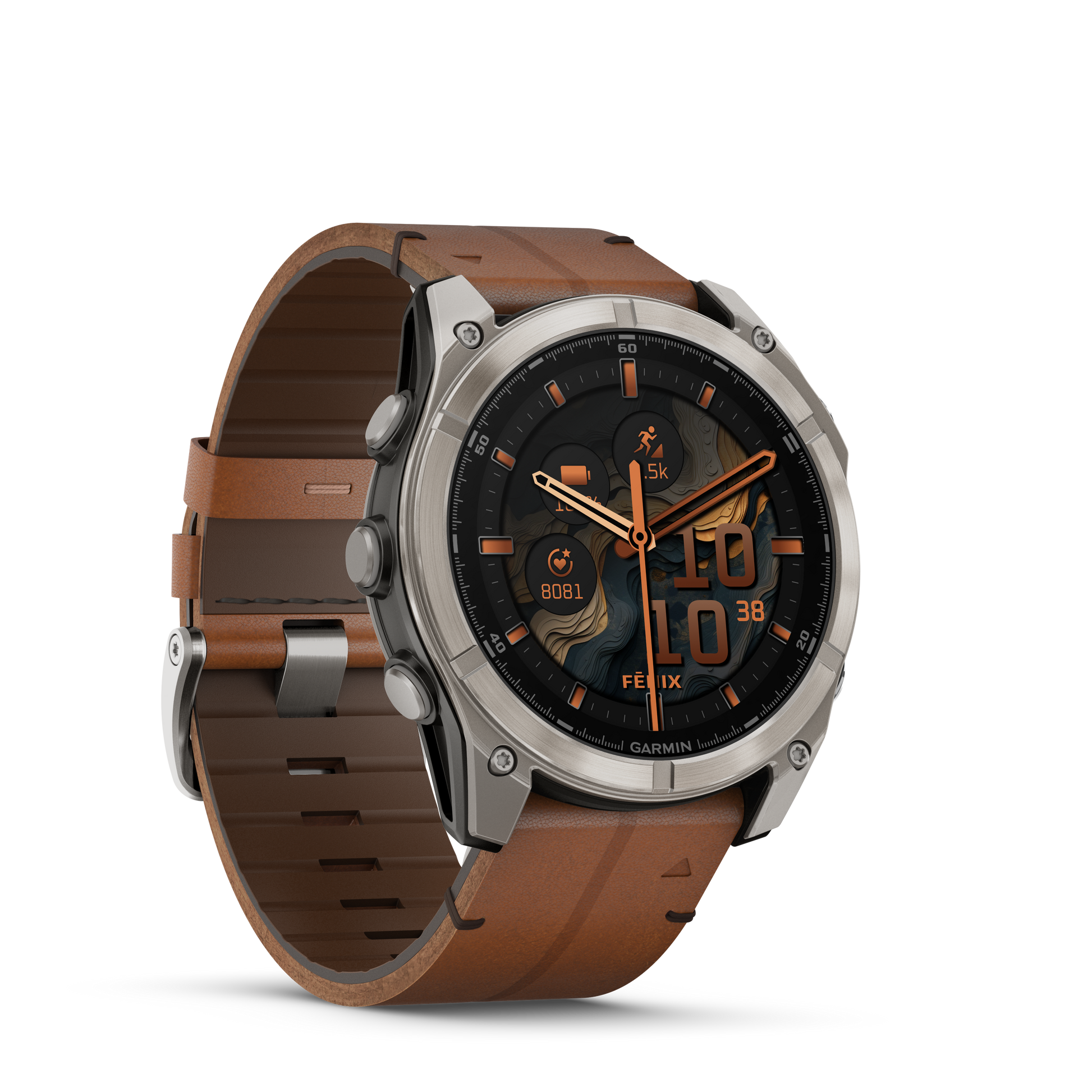 39771cc1692987ef2c55f9feaebec9ab9e3865d6_Fenix8_51_HR_Titanium_Leather_Front_right_0015_fenix8_wf_51mm_exclusive_bare.png