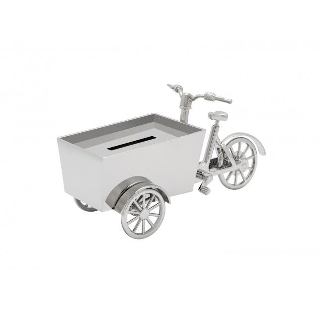 Zilverstad - Spaarpot Bakfiets  6165061  verzilverd