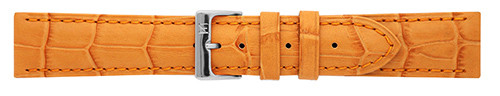 Horlogeband Kalfsleer met Alligator print Oranje 00085930 20 mm