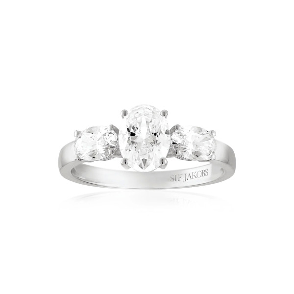 Sif Jakobs Ellisse Tre ZIlverkleurige ring met Zirkonia SJ-R2340-CZ-56